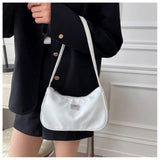 Nylon Mini Crescent Messenger Handbag Retro Ladies Underarm Bags