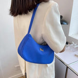 Nylon Mini Crescent Messenger Handbag Retro Ladies Underarm Bags