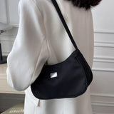 Nylon Mini Crescent Messenger Handbag Retro Ladies Underarm Bags