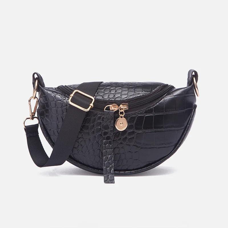 Crocodile Pattern Shoulder Messenger Bag PU Leather Women's Bag