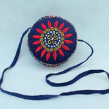 Ethnic Embroidery Round Shoulder Bag Crossbody Zipper Women's Handbags