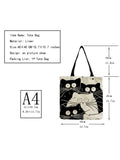 Personality Cartoon Cat Tote Bag Large Capacity Female Handbag