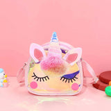 Cartoon Rainbow Unicorn Shoulder Bag For Girls