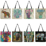 Elephant Print Handbags For Women Animal Tote Bag Large Capacity Shoulder Bag