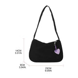 Women Retro Handbag Nylon Shoulder Top Handle Bag Small Clutch