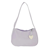 Women Retro Handbag Nylon Shoulder Top Handle Bag Small Clutch