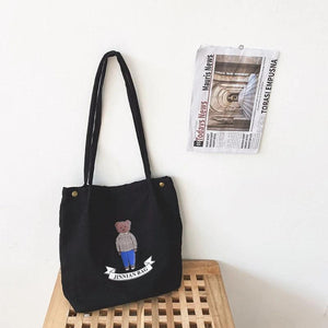 Corduroy Shoulder Bag Tote Purse Student Handbag Messenger Satchel