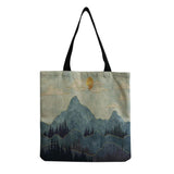 Japanese Style Ink Painting Tote Bag