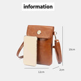 Women Small Shoulder Bag PU Leather Crossbody Messenger Mini Purse Wallet Pouch