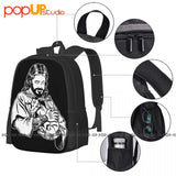 Blackcraft Jesus Loves Satan Baphomet Backpack