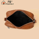 Women Messenger Handbag Leather Crossbody Soft Zipper Small