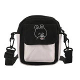 Women's Canvas Shoulder Bag Cartoon Printed Messenger Bag