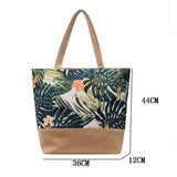Women Big Size Handbag Tote Ladies Casual Flower Printing Canvas Shoulder Bag