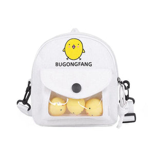 Chicken Cartoon Messenger Bag for Women Girls Student Shoulder Crossbody