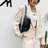 Women's Leather Waist Belt Bag Bananas Shoulder Bags