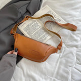 Women's Leather Waist Belt Bag Bananas Shoulder Bags