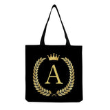 Eco-Friendly Initials Print Shoulder Bag for Women