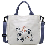 Bear Canvas Bag Female Shoulder Bag Women Tote Bag Girl Diagonal Package Handbag