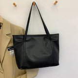 Vintage Leather Women Handbags Shoulder Bag Lady Tote Large Capacity Zipper