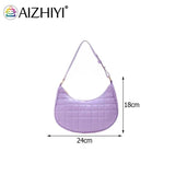 Women Checker Pattern Underarm Shoulder Bag Casual Ladies Small Hobos Handbags