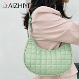 Women Checker Pattern Underarm Shoulder Bag Casual Ladies Small Hobos Handbags