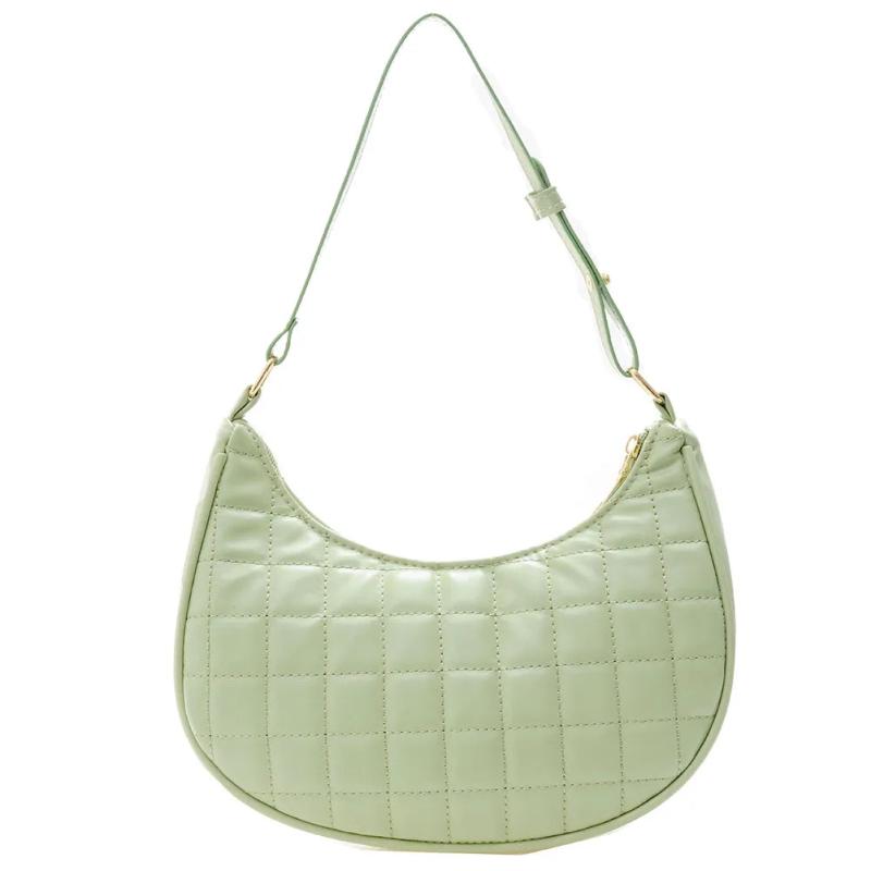 Women Checker Pattern Underarm Shoulder Bag Casual Ladies Small Hobos Handbags