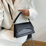 Solid Leather Shoulder Bag Small Handbag And Purse Women's Bag