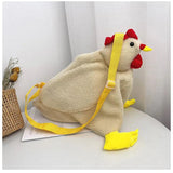 Plush Cock Shaped Wild Crossbody Handbag for Women