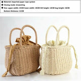 Summer Straw Woven Bag Handbag Rattan Clutch Vintage Tote