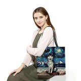 Starry Sky Animal Dog Printed Handbag Shoulder Bag Women's Large Tote