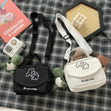 Dog Canvas Small Square Bag Female Crossbody Bag Casual Women Messenger Bags
