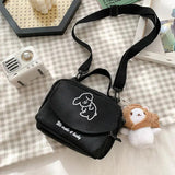 Dog Canvas Small Square Bag Female Crossbody Bag Casual Women Messenger Bags