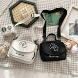 Dog Canvas Small Square Bag Female Crossbody Bag Casual Women Messenger Bags