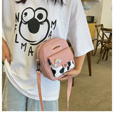 Cow Print Crossbody Bag for Women Small Canvas Shoulder Purse