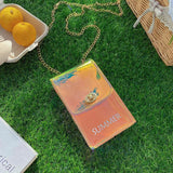 Mini Transparent Mobile Phone Bags for Women Small Laser Chain Shoulder Bags