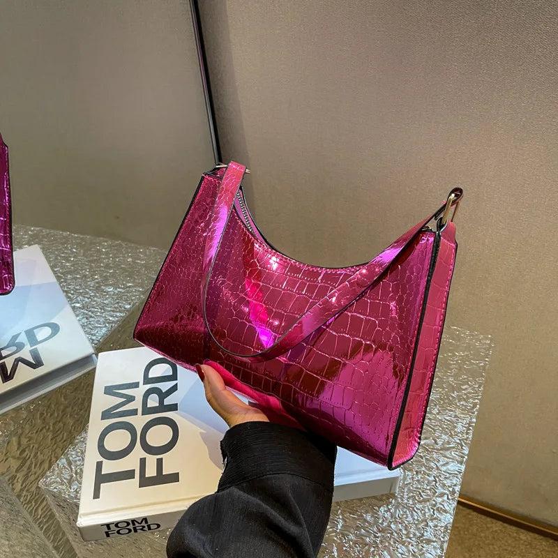 Retro Casual Women Shoulder Bags Female Leather Chain Handbag