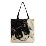 High Capacity Cat Shopping Shoulder Bag for Women