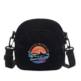 Women Canvas Mini Handbag Student Bag Cell Phone Crossbody Casual Shoulder