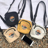 Women Canvas Mini Handbag Student Bag Cell Phone Crossbody Casual Shoulder