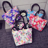 Floral Women Handbag Canvas Casual Tote Bag Shopping Bag