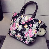 Floral Women Handbag Canvas Casual Tote Bag Shopping Bag