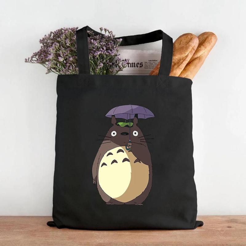 Spirited Away Totoro Shoulder Bag Harajuku Tote Eco Cotton