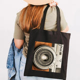 Classic Retro Camera Photographer Women Canvas Shoulder Handbag Tote