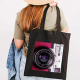 Classic Retro Camera Photographer Women Canvas Shoulder Handbag Tote