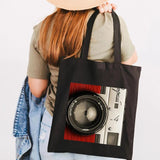 Classic Retro Camera Photographer Women Canvas Shoulder Handbag Tote