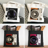 Classic Retro Camera Photographer Women Canvas Shoulder Handbag Tote