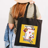 Travel Canvas Shoulder Bag - Moscow Paris York Rome Tokyo London