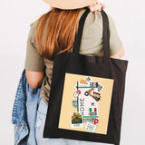 Travel Canvas Shoulder Bag - Moscow Paris York Rome Tokyo London