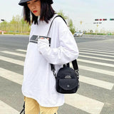 Female Small Crossbody Student Shoulder Messenger Bag Canvas Handbag
