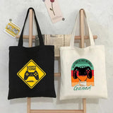 Game Remote Controller Gamer Shoulder Bag Harajuku Handbag Tote Eco Shopper